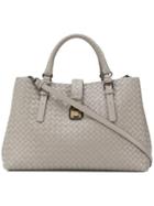 Bottega Veneta Medium Intrecciato Roma Bag - Grey