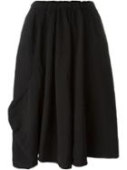 Comme Des Garçons Asymmetric Ruffled Skirt, Women's, Size: Small, Black, Polyester