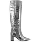 Casadei Knee Length Boots - Silver