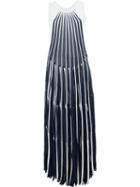 Chloé - Pleated Tier Knitted Maxi Dress - Women - Cotton/polyamide/spandex/elastane/viscose - S, Women's, White, Cotton/polyamide/spandex/elastane/viscose