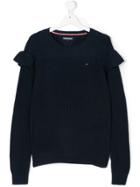 Tommy Hilfiger Junior Teen Ruffled Detail Sweater - Blue