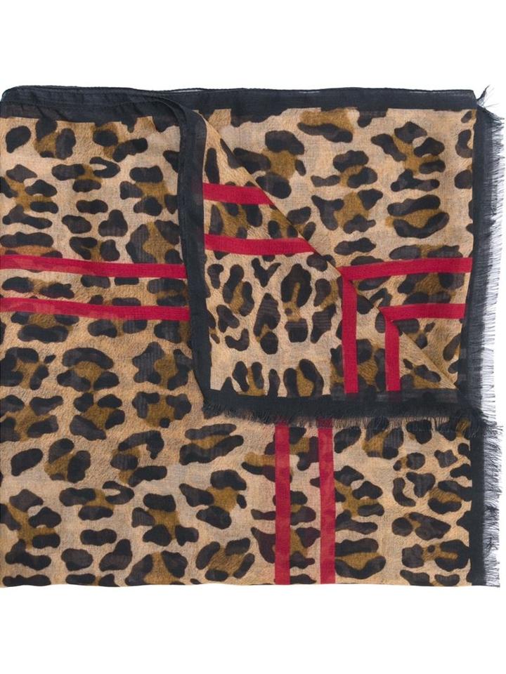 Dsquared2 Leopard Scarf