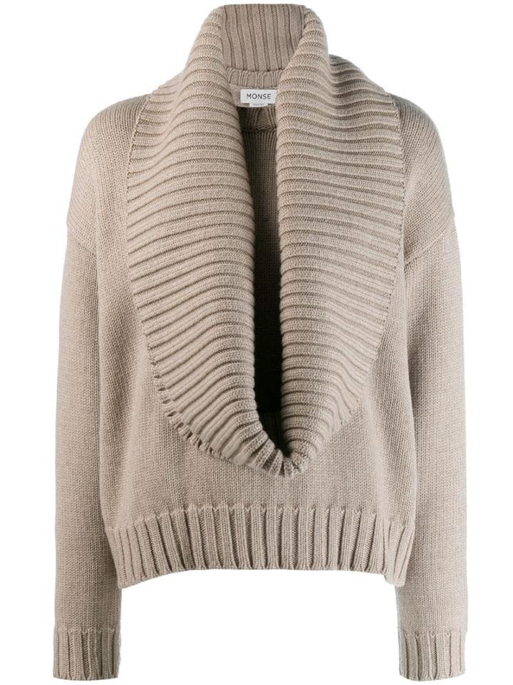 Monse Plunge-neck Knit Sweater - Grey