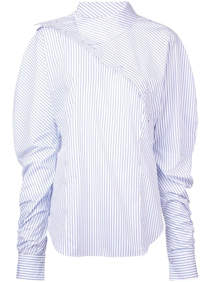 Silvia Tcherassi Striped Deconstructed Shirt - White
