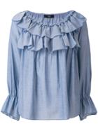 Steffen Schraut Layered Frill Blouse - Blue