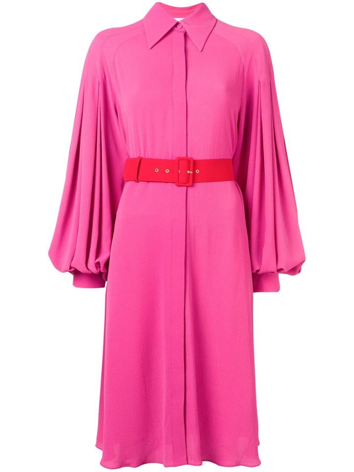 Emilia Wickstead Belted Shirt Dress - Pink