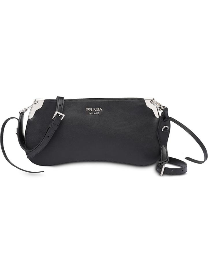 Prada Prada Sidonie Leather Shoulder Bag - Black