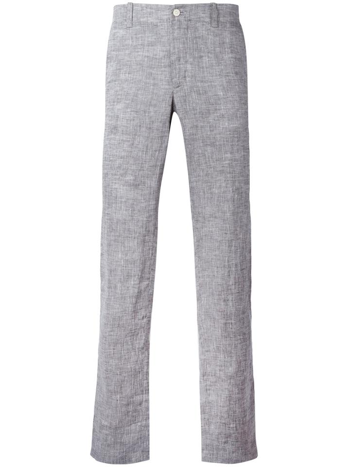 Corneliani - Classic Chinos - Men - Linen/flax - 52, Grey, Linen/flax