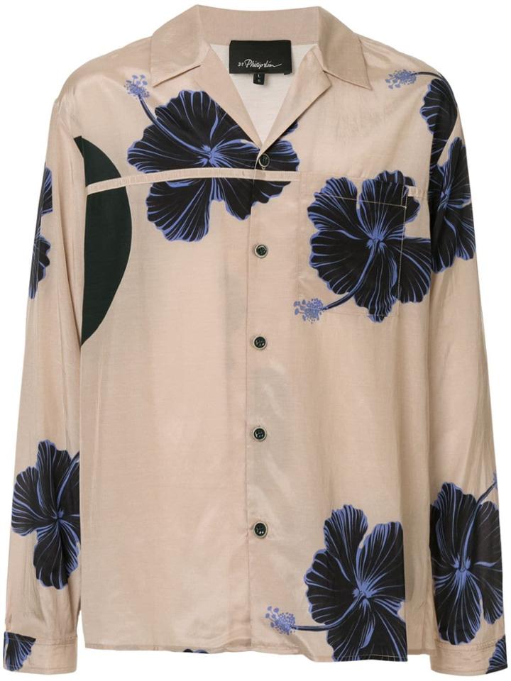 3.1 Phillip Lim Floral Print Shirt - Brown