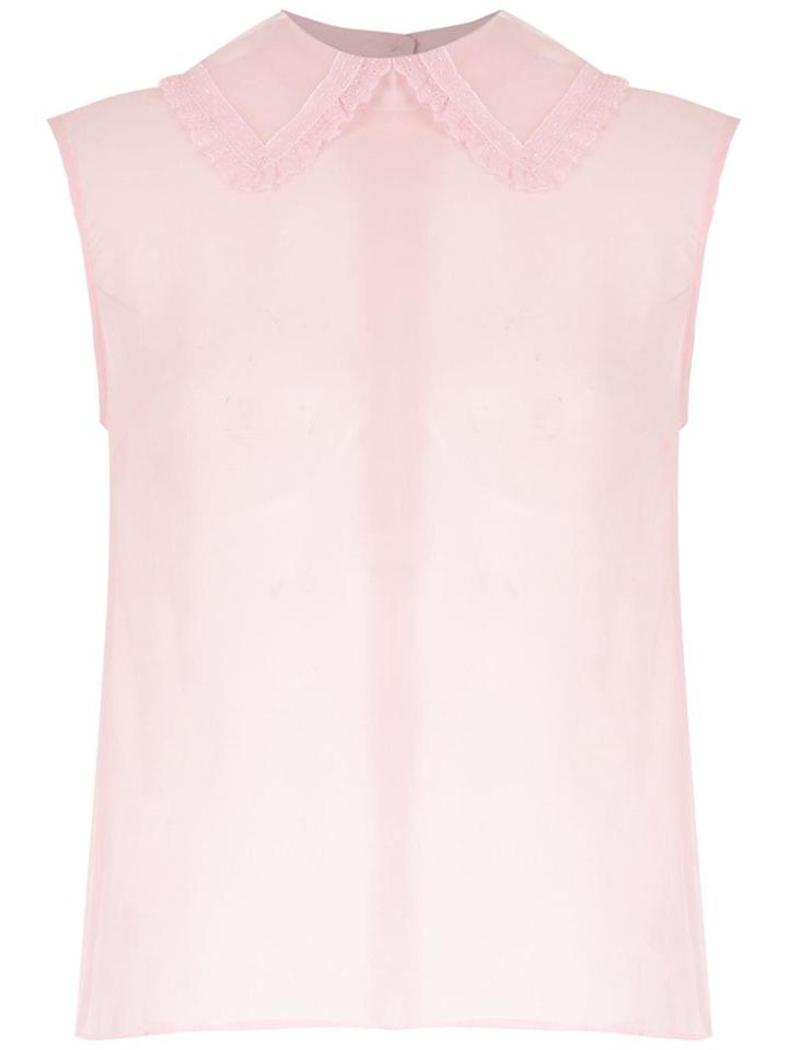 Andrea Bogosian Sleeveless Silk Blouse - Pink