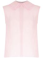 Andrea Bogosian Sleeveless Silk Blouse - Pink