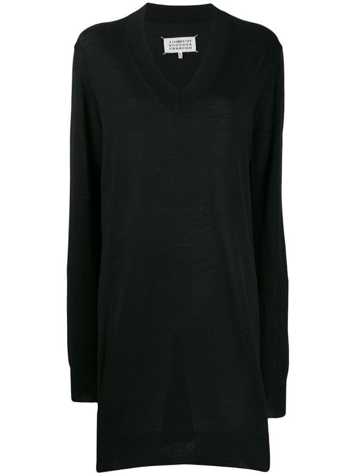 Maison Margiela Knitted Jumper Dress - Black