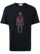Jimi Roos Embroidered Spiderman T-shirt, Men's, Size: Small, Black, Cotton