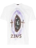 Comme Des Garçons Homme Plus Zeus Print T-shirt - White