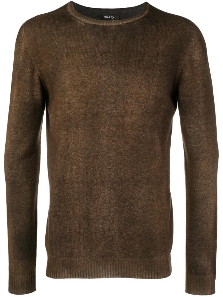 Avant Toi Cashmere Crew Neck Sweater - Brown