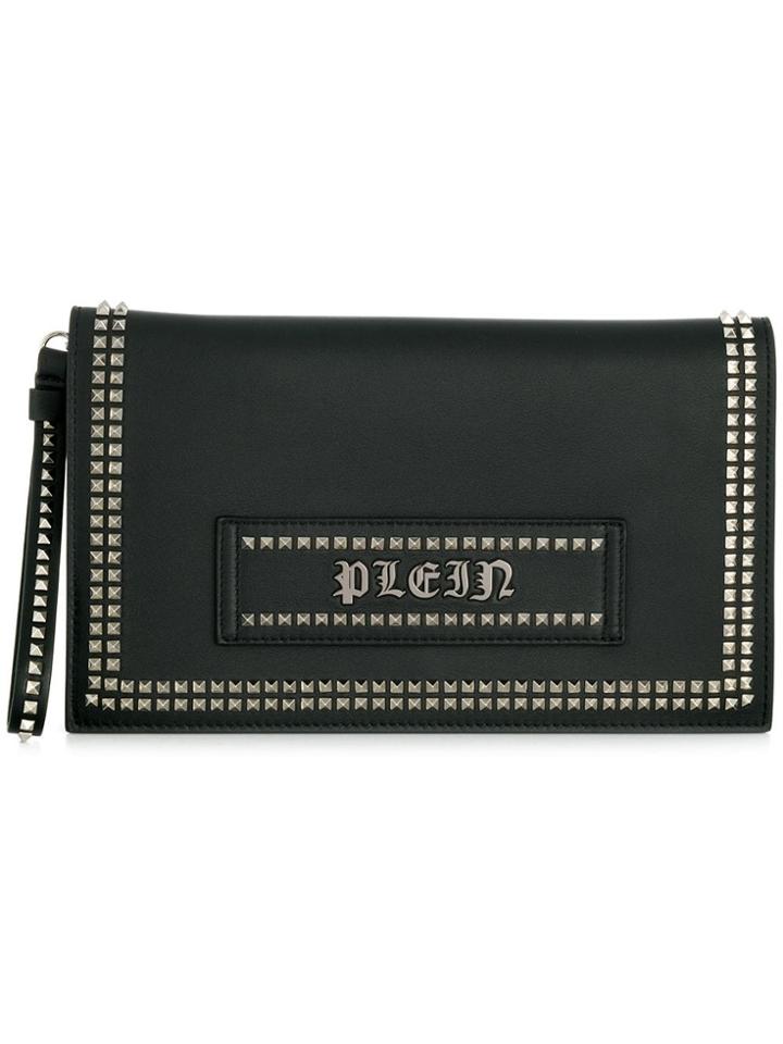 Philipp Plein Large Studded Clutch - Black