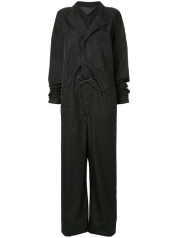Gustavo Lins Buttoned Collar Jumpsuit - Black