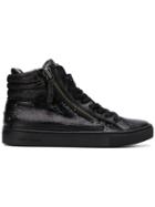 Crime London Sequin Hi-top Sneakers - Black
