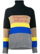 Giada Benincasa Striped Logo Sweatshirt - Blue