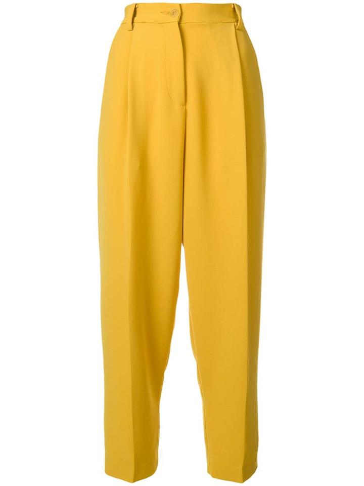 P.a.r.o.s.h. High-waist Cropped Trousers - Yellow