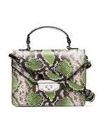 Ganni 'gallery' Top Handle Leather Bag - Green