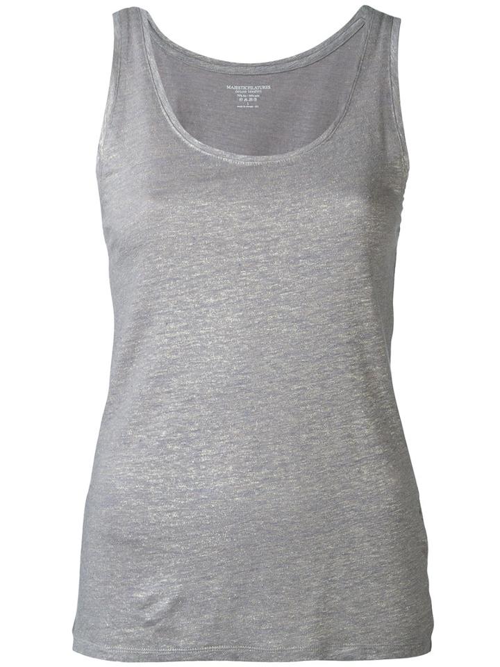 Majestic Filatures Classic Tank Top, Women's, Size: Iv, Grey, Silk/linen/flax