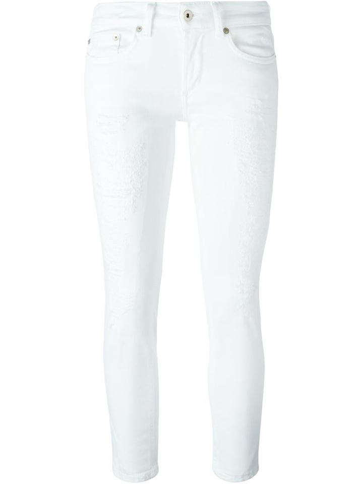 Dondup Monroe Jeans, Women's, Size: 32, White, Cotton/spandex/elastane