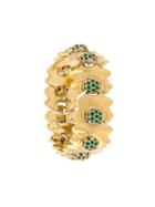 Nina Ricci Pre-owned Crystal Embellished Cuff - Gold
