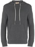 Maison Flaneur Distressed Inverted Seam Hoodie - Grey