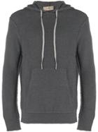 Maison Flaneur Distressed Inverted Seam Hoodie - Grey