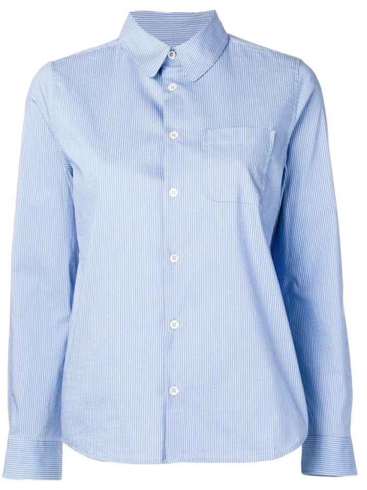 A.p.c. Striped Slim-fit Shirt - Blue