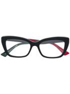 Gucci Eyewear Cat-eye Glasses - Black