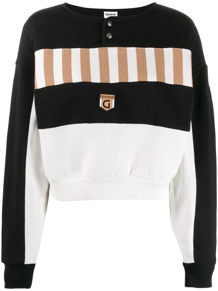 Reebok Striped Panel Sweatshirt - Black