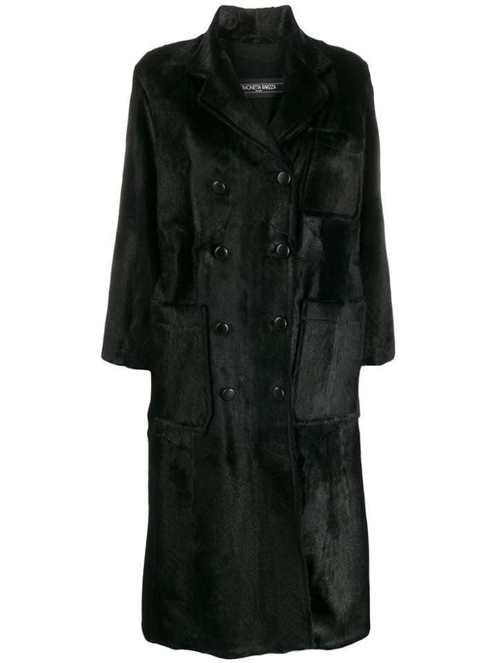 Simonetta Ravizza Ele Double Breasted Coat - Black