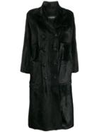 Simonetta Ravizza Ele Double Breasted Coat - Black