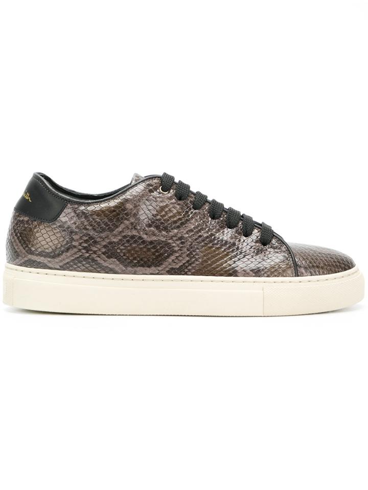 Paul Smith Snakeskin-effect Sneakers - Brown