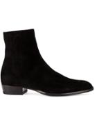Saint Laurent Zipped Ankle Boots - Black