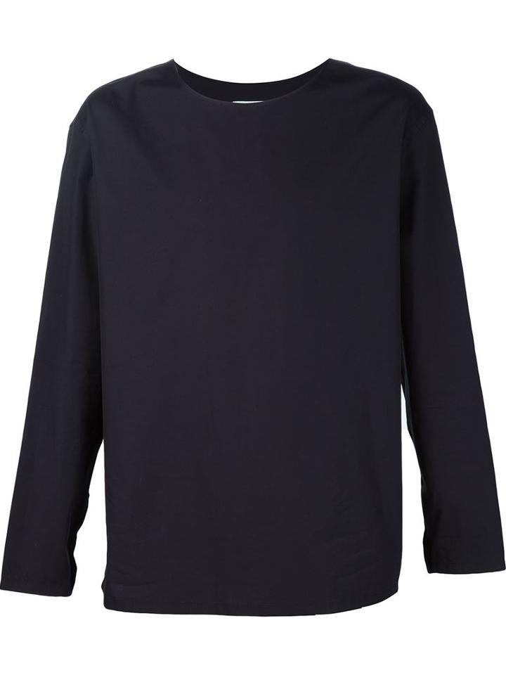 Lemaire Denim Effect Wide T-shirt, Men's, Size: 44, Black, Cotton