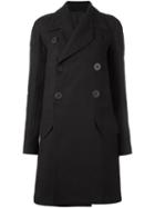 Rick Owens Military Peacoat, Women's, Size: 40, Black, Silk/cotton/viscose