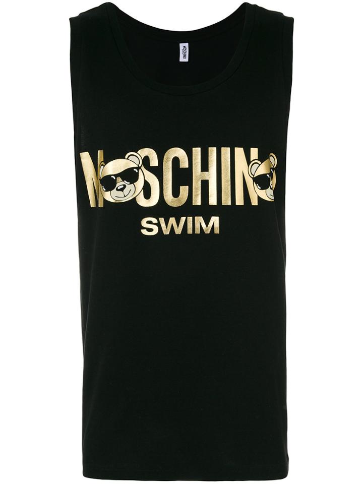 Moschino Metallic Print Tank Top - Black