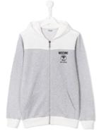 Moschino Kids Logo Print Hoodie, Boy's, Size: 14 Yrs, Grey