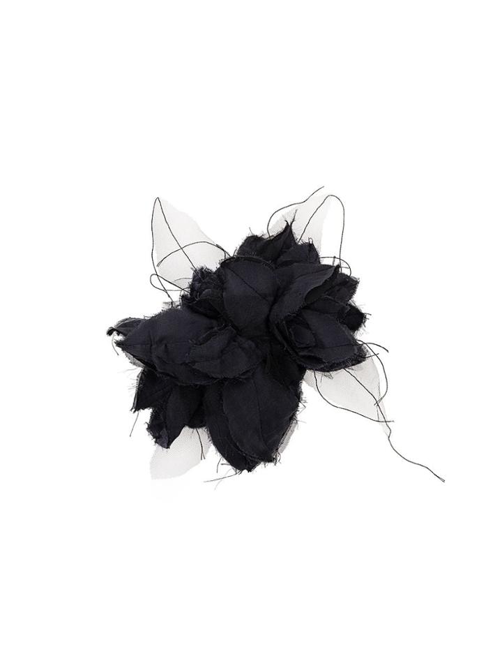 Aleksandr Manamïs Large Ruffled Brooch - Black