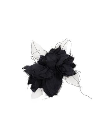 Aleksandr Manamïs Large Ruffled Brooch - Black