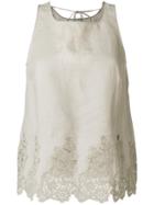 Ermanno Scervino Lace Insert Blouse - Grey
