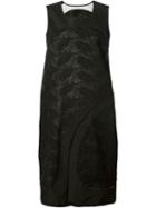 Comme Des Garçons Floral Embroidered Cocoon Dress, Women's, Size: Large, Black, Silk/cotton/nylon/wool