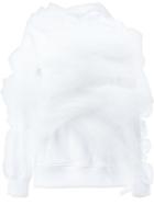 Y / Project Ruched Sleeve Hooded Sweater - White