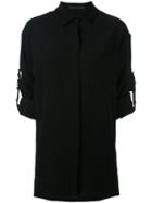 Alexandre Vauthier - Studded Straps Shirt - Women - Polyester/brass - 36, Black, Polyester/brass