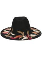 Le Chapeau Embellished Fedora Hat, Women's, Size: 56, Black, Wool/merino
