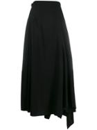 Yohji Yamamoto Sweeping Maxi Skirt - Black