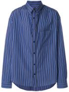 Balenciaga Bal Profile Collar Shirt - Blue